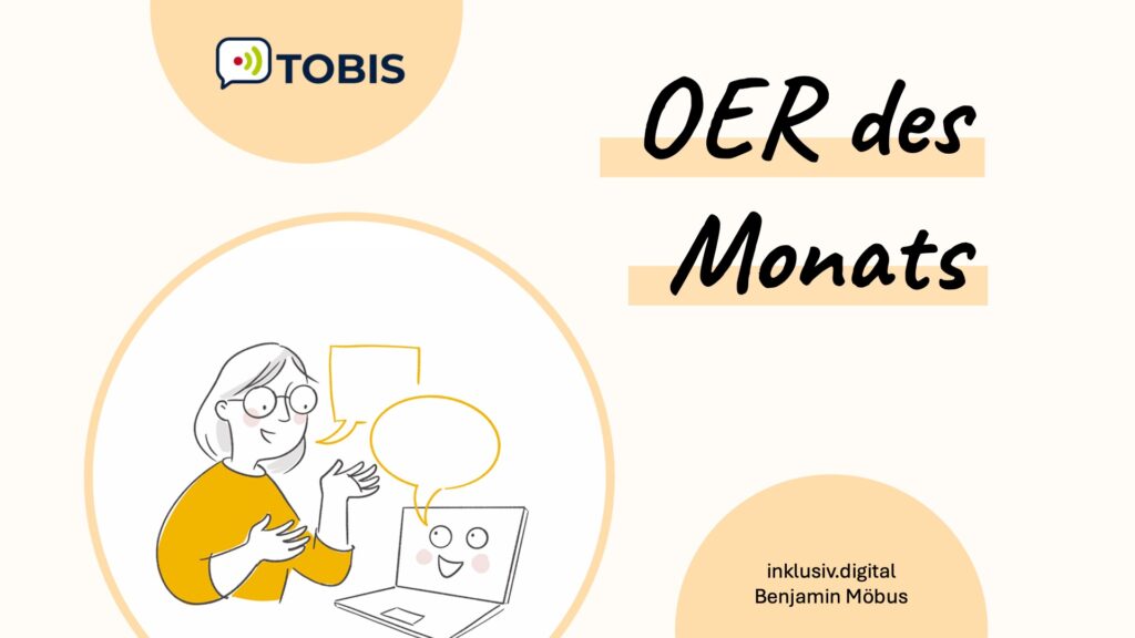 Visualisierung OER des Monats Januar 2026: „KI im Unterricht: Lernbarrieren digital abbauen"