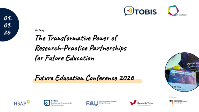 Visualisierung des Tagungsvortrags The Transformative Power of Research-Practice Partnerships for Future Education“